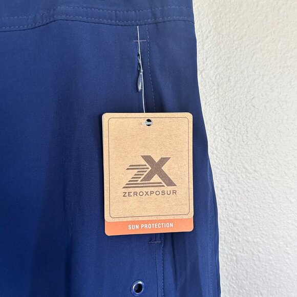 NWT ZeroXposur Shorts Blue Ripstop UPF 50+ Hiking Outdoor Active - Picture 4 of 9